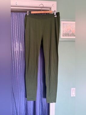 Naturwool 100% Superfine Merino Wool Green Pull On Pants Size XL
